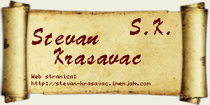 Stevan Krasavac vizit kartica